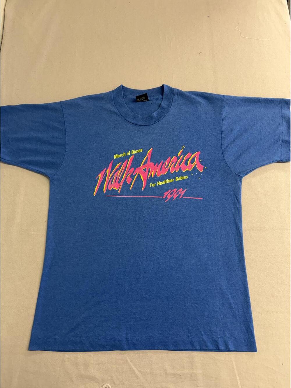 March of Dimes T-shirt Walk America Healthier Babies 1992 L